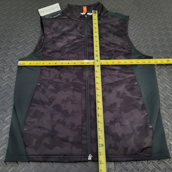 PETER MILLAR Fuse Elite Brushstroke Camo Vest Gilet Black Men’s Sz M MSRP $200 - Picture 3 of 6